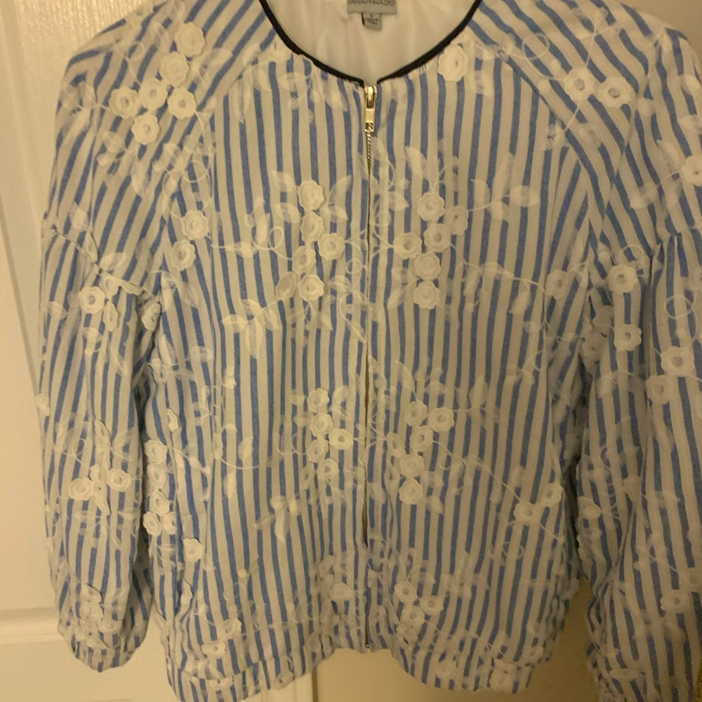 Paraphrase zipped jacket cotton and linen blend